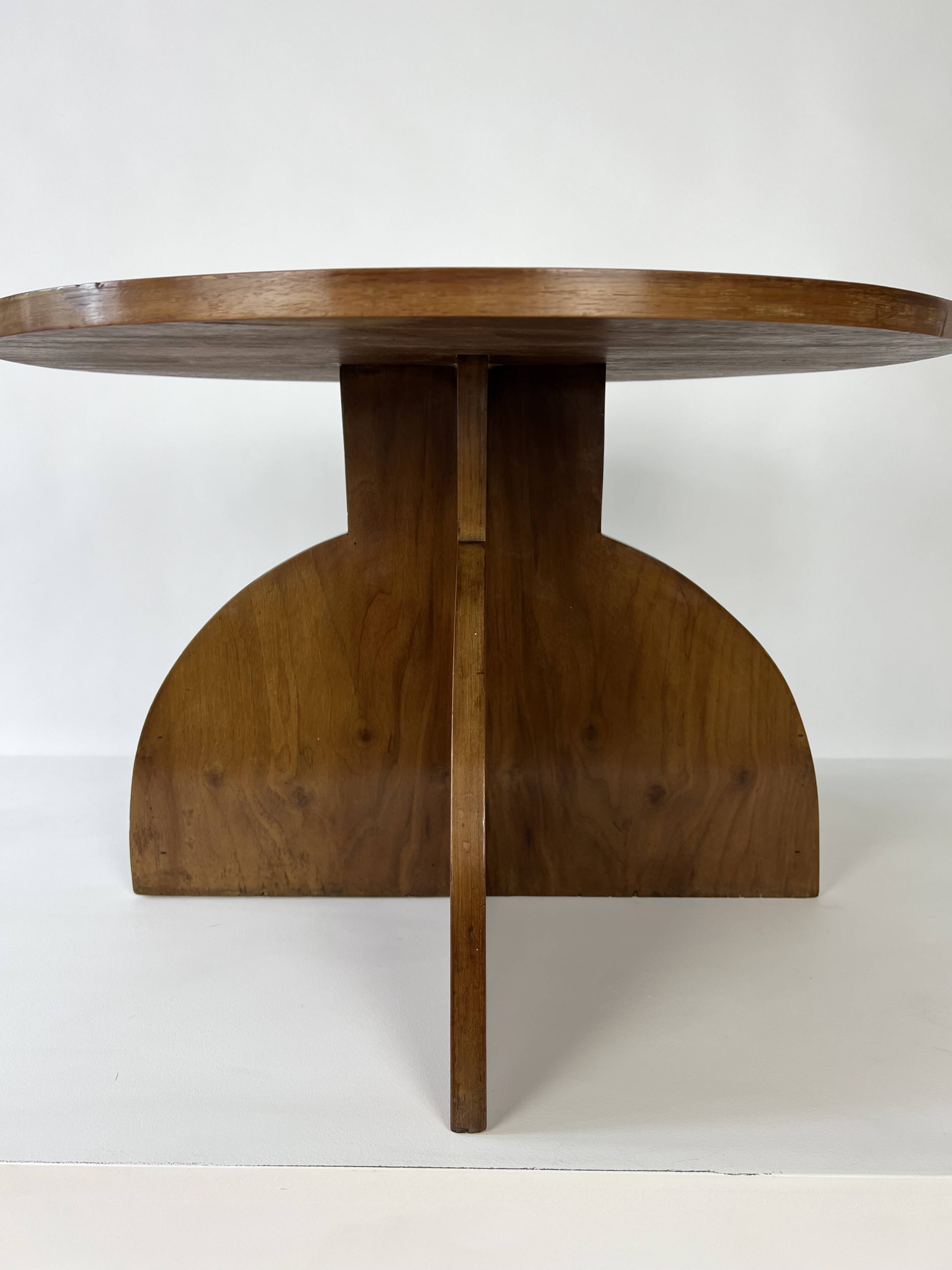 Modernist / Art Deco walnut occasional side table, circa 1930-50