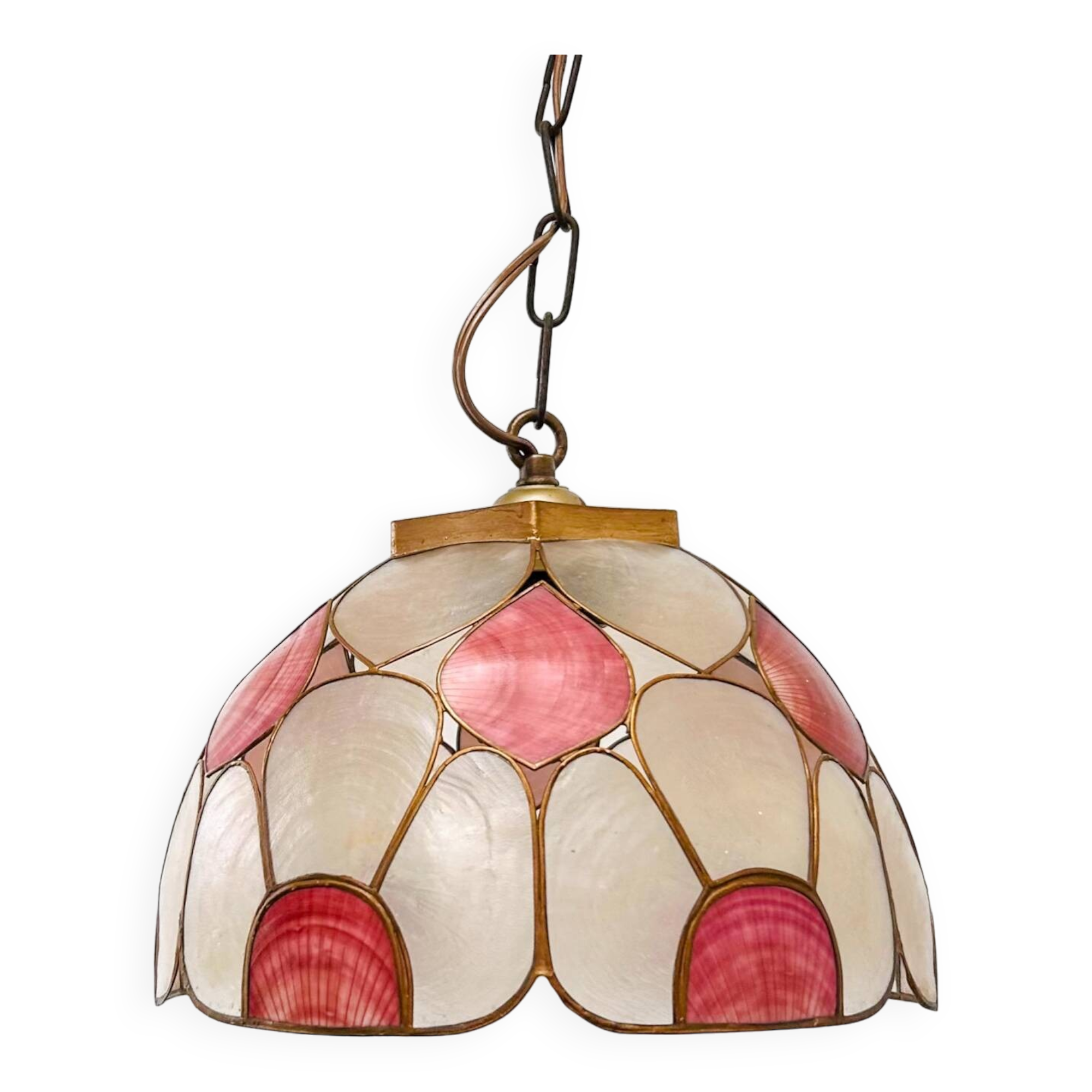 Suspension en nacre et laiton