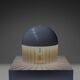Large metal 'MT' table / floor lamp by Giancarlo Mattioli for Sirrah, Italy