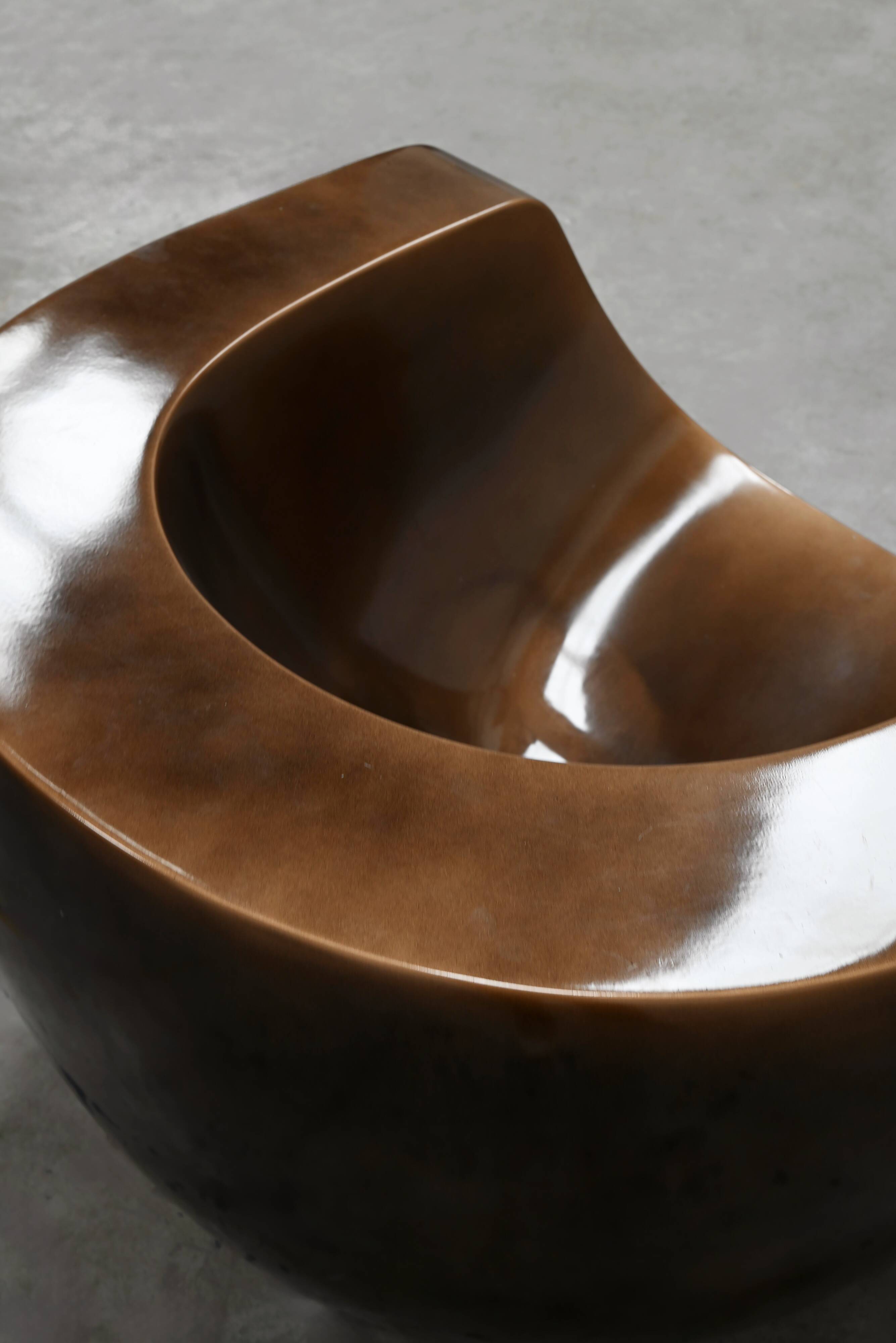 Moon Chair by Mike To, Sculptural Fiberglass Armchair, 2000s