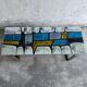 1970s Belgian Ceramic Mosaic Coffee Table by Belarti/Denisco — Multicolour Tiles, Black Metal Frame