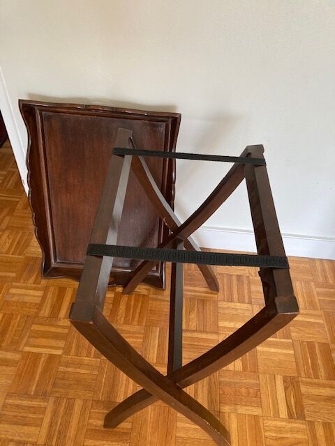 Table d'appoint pliante avec plateau amovible