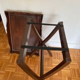 Folding side table with removable top