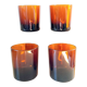 Lot de 4 verres ambrés Lever 70s