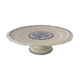 Old earthenware cake display from Gien decor Rouen