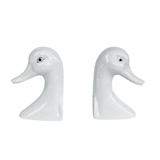 Porcelain bookends geese, Netherlands 1950s
