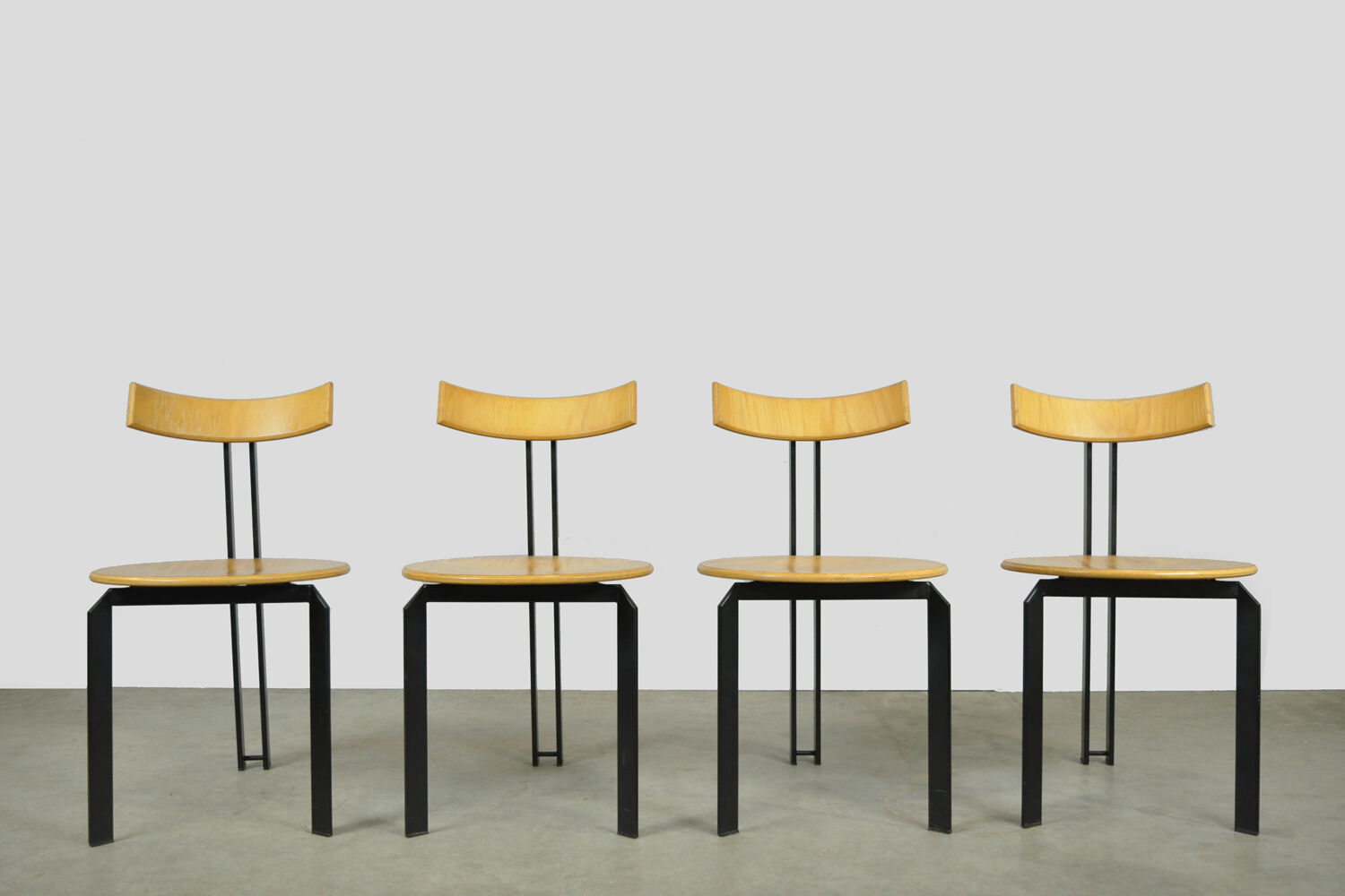 Dutch post modern dining chairs, harvink, 1980s