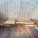 Louis XVI style dining table in cherry wood with extension.