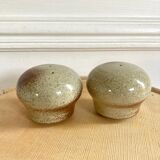 Vintage stoneware salt and pepper shaker