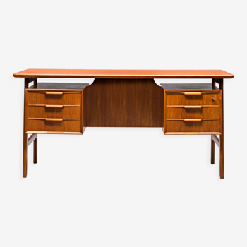 Model 75 Teak Desk by Gunni Omann for Omann Jun Furniture Factory, 1960s