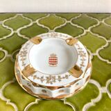 Vintage Limoges porcelain ashtray with Monaco decor