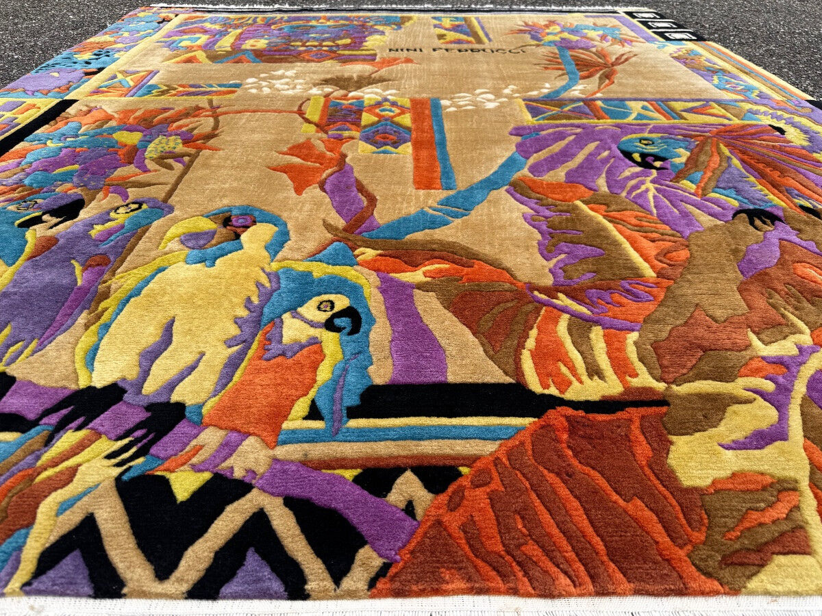 Modern rug signed nini ferrucci 240x205 cm