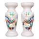 Paire de vases en verre opalin.