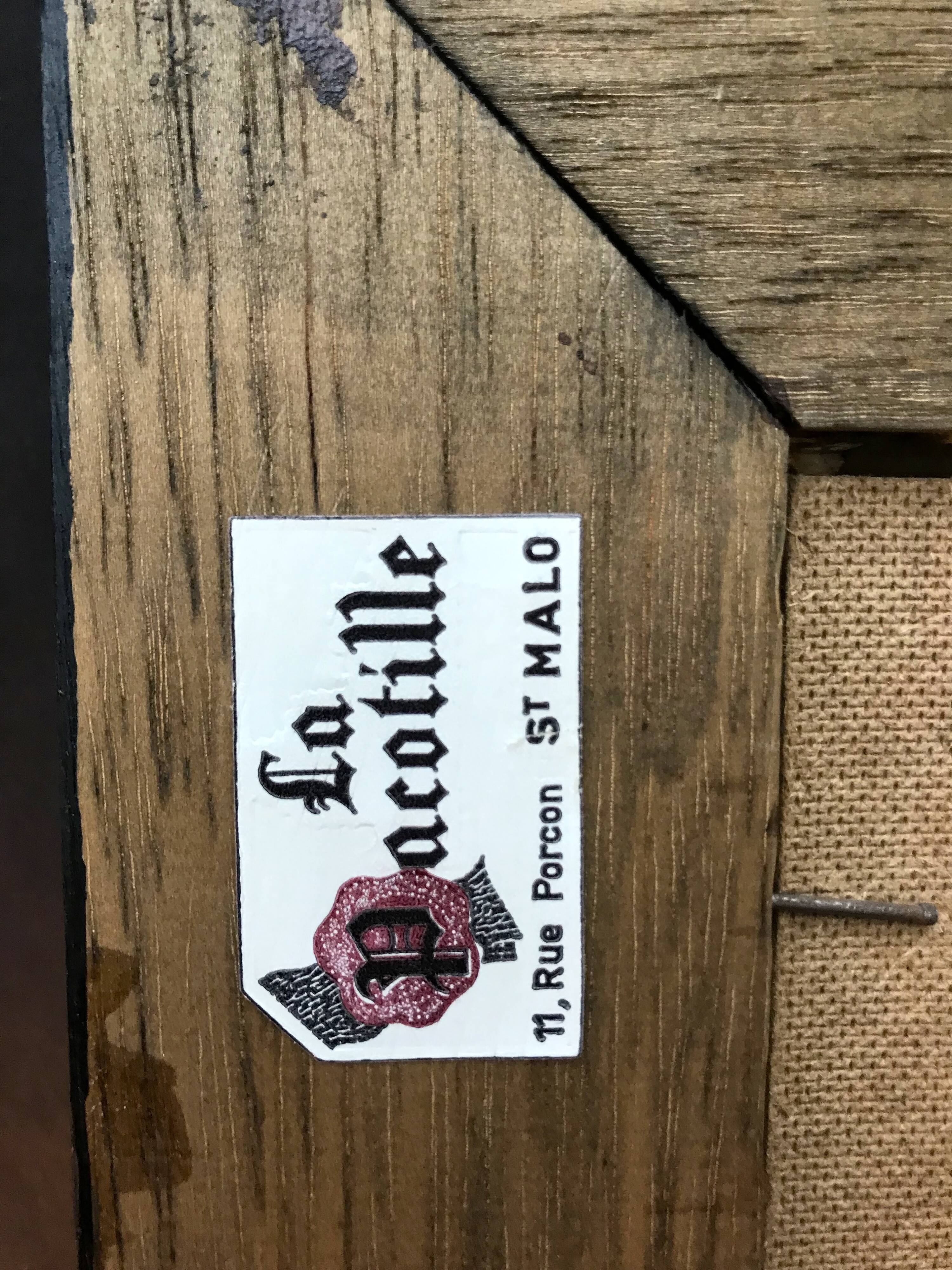 Painting golden yellow flowers wooden frame vintage botanical encyclopedia Lamarck