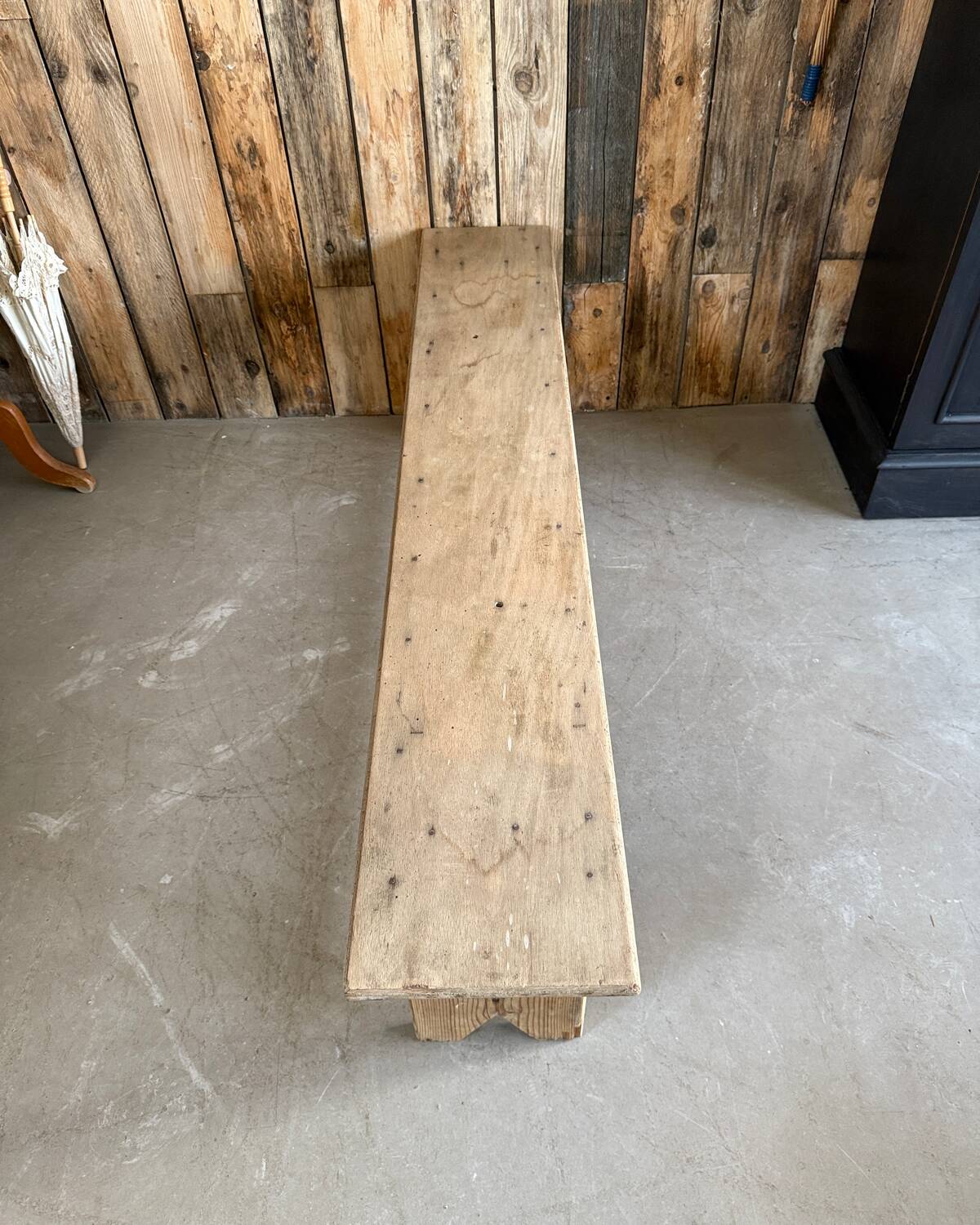 Pair of vintage farmhouse benches (refurbished)