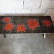 Vintage 70s coffee table in ceramic, chrome metal and wood, signed Adri