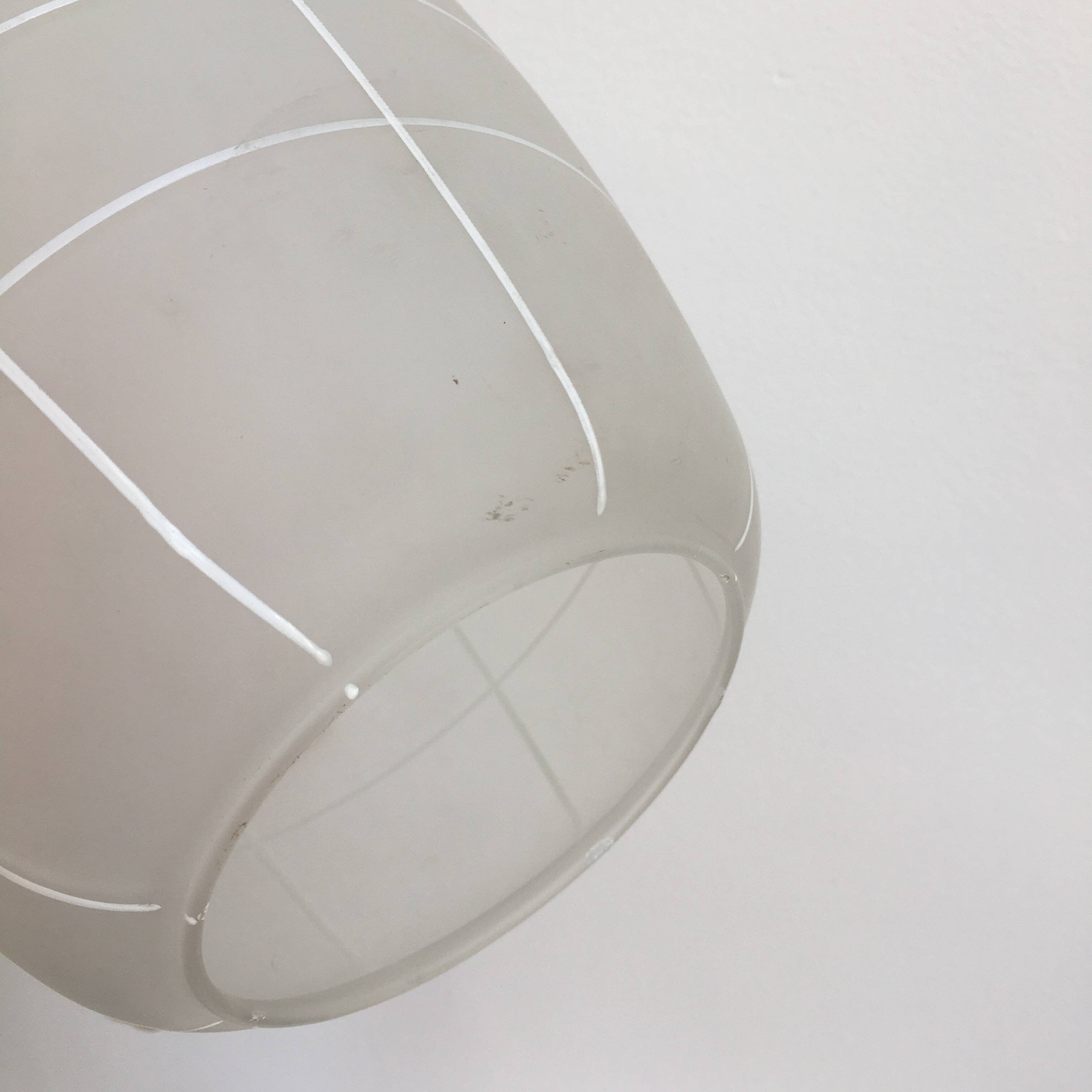 1950s frosted glass pendant light
