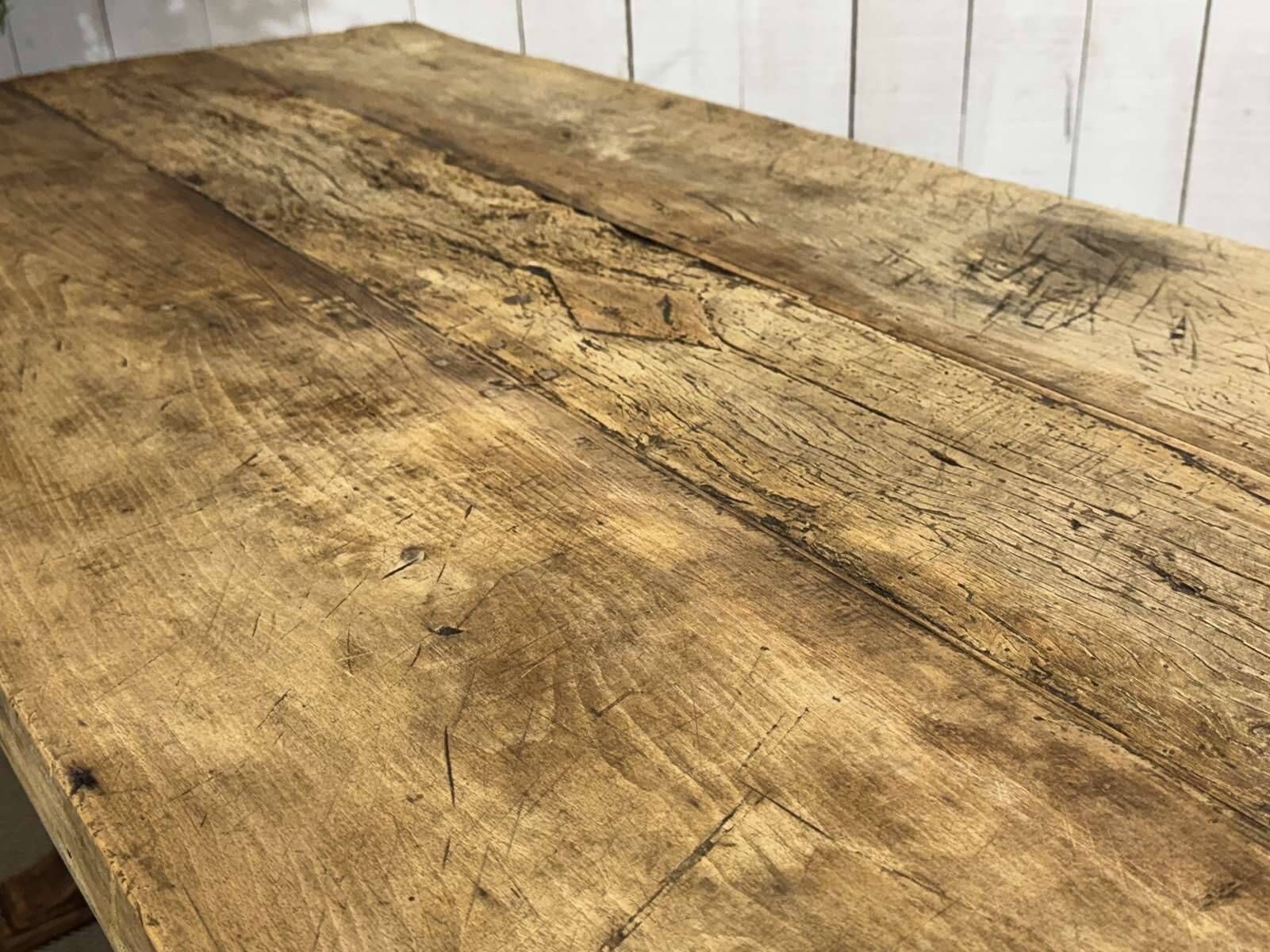 Table monastère en chêne brut XIXème
