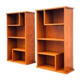 Two vintage asymmetrical storage units