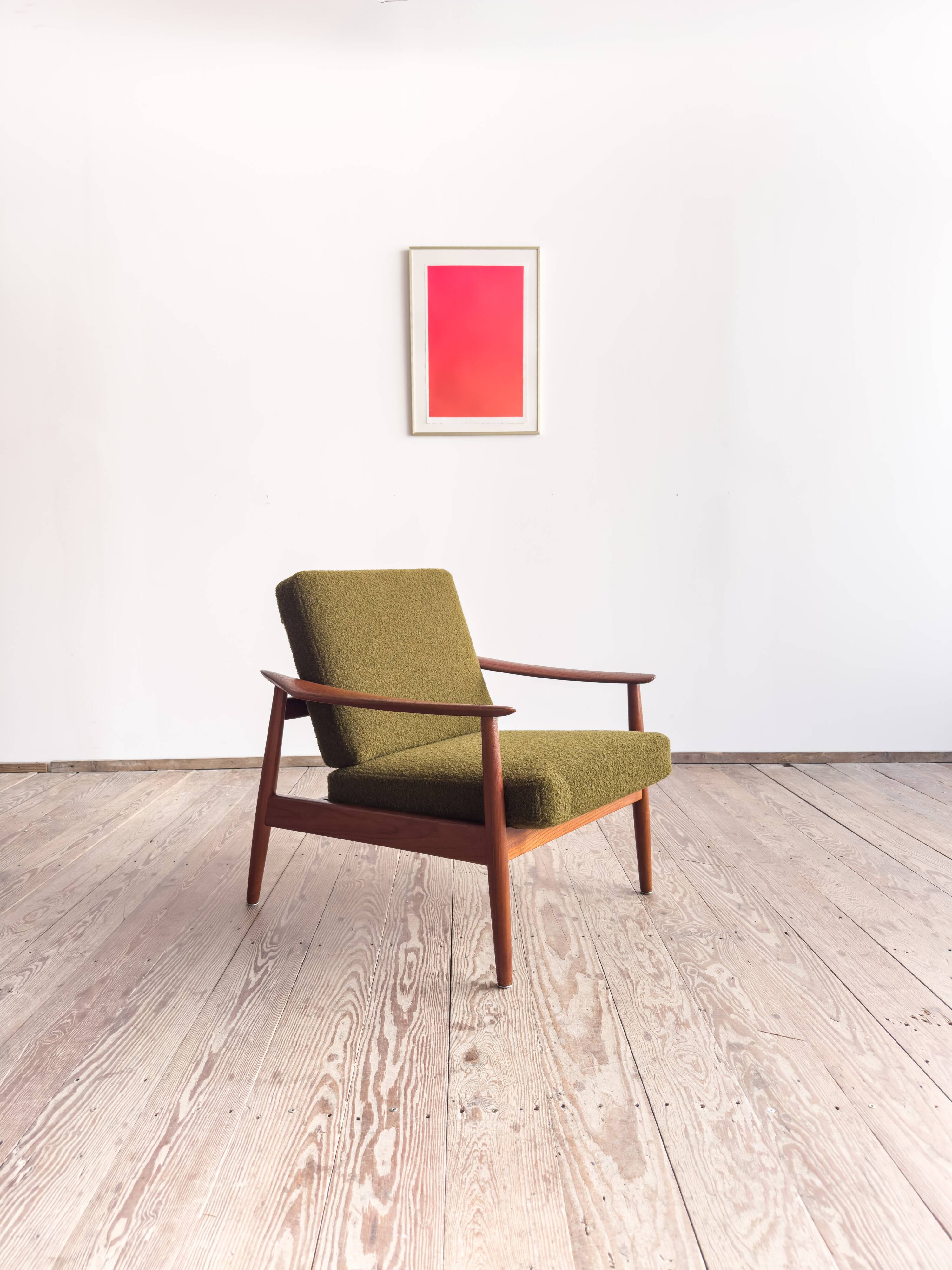 Armchair by Arne Vodder model FD164 Kvadrat fabric, Mid Century Design