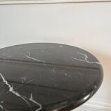 Vintage black marble bistro pedestal table