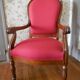 Fauteuil ancien restauré retapissé Louis-Philippe d’époque