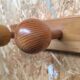 Swedish pine wall coat rack 1970