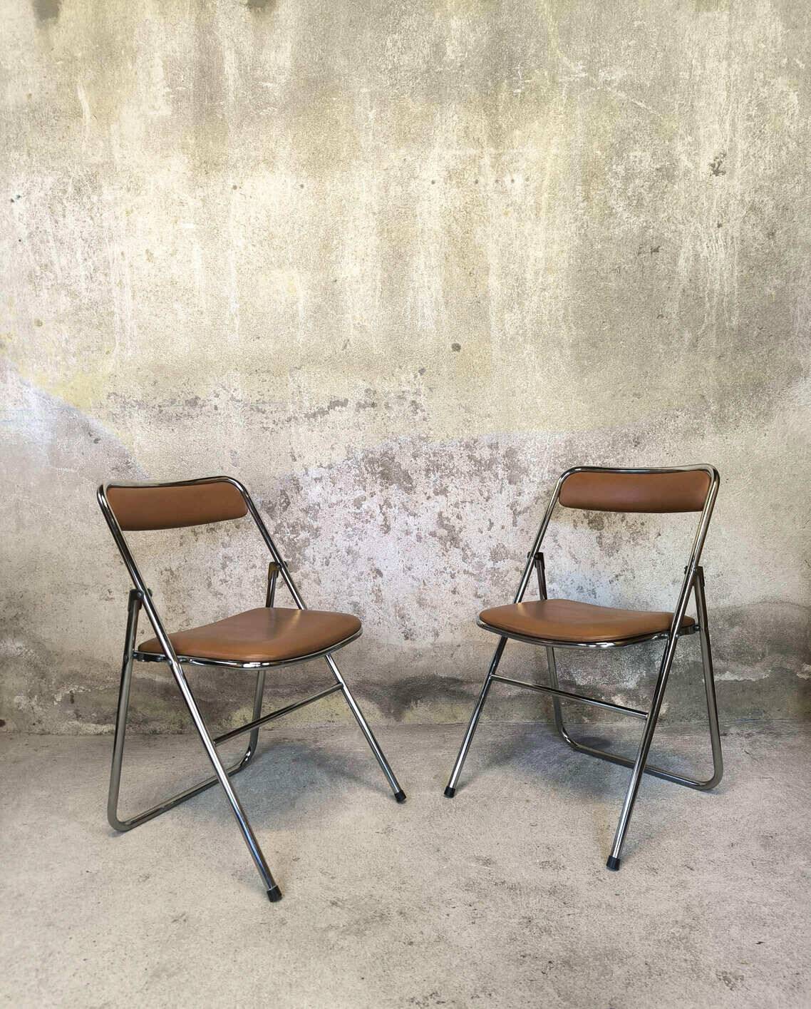 Pair of vintage Soudexvinyl chairs
