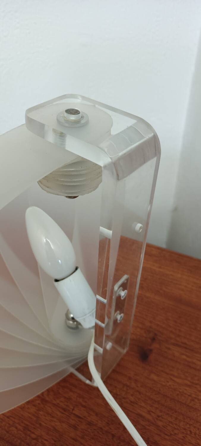 Moon slatted wall light
