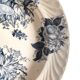 Flat earthenware blue flowers model Glory 31.5 cm