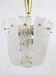 J.T. Kalmar Mid-Century Brass and Textured Glass Suspension Basket, Austria, 1950s