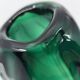 Vintage Val St Lambert green blown glass ovoid vase, Belgium