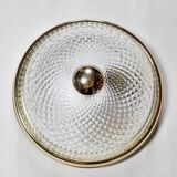 Vintage glass and gold metal globe ceiling light