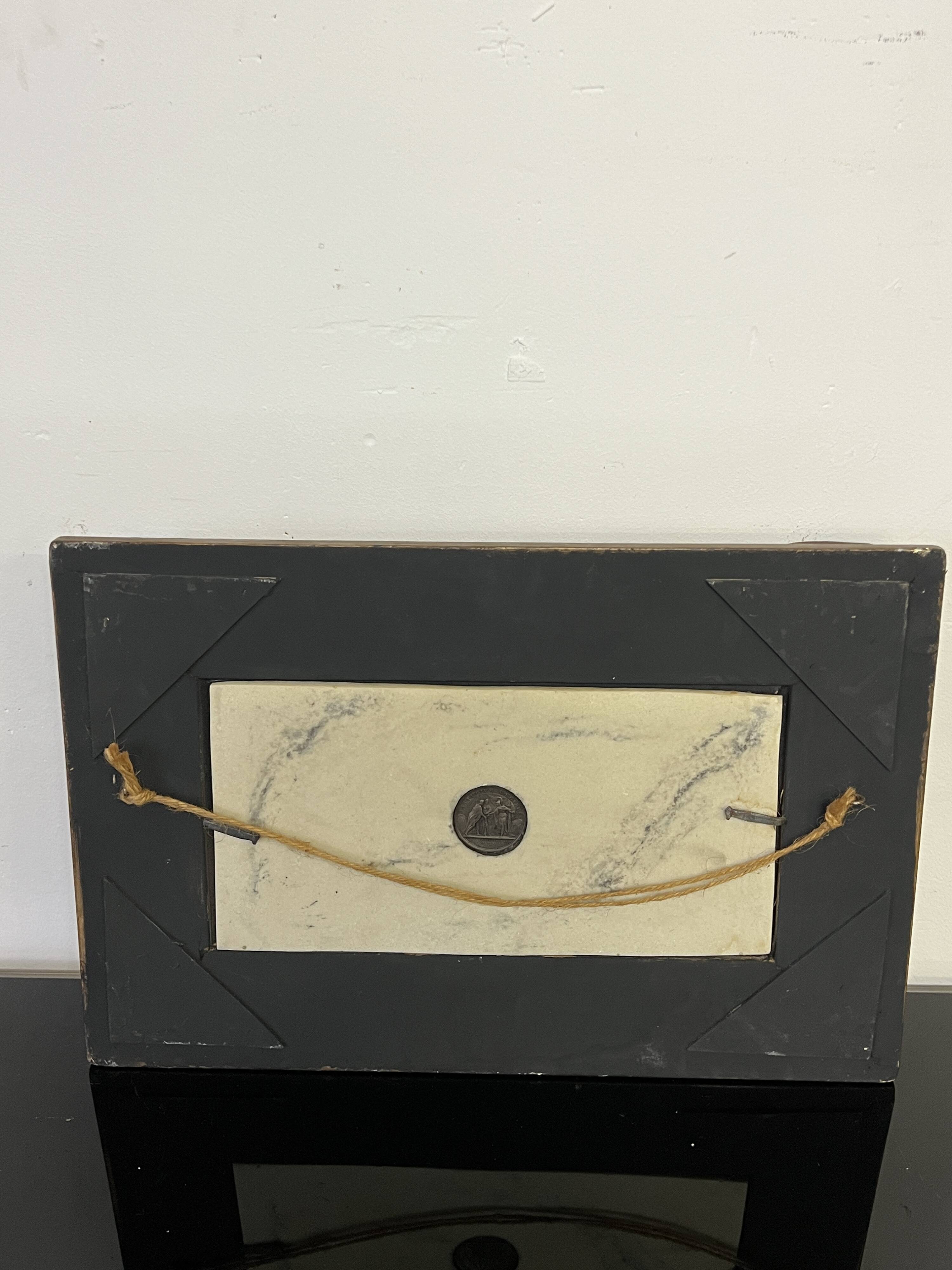 Marble bas-relief, Barbedienne Fondeur, Paris 1859