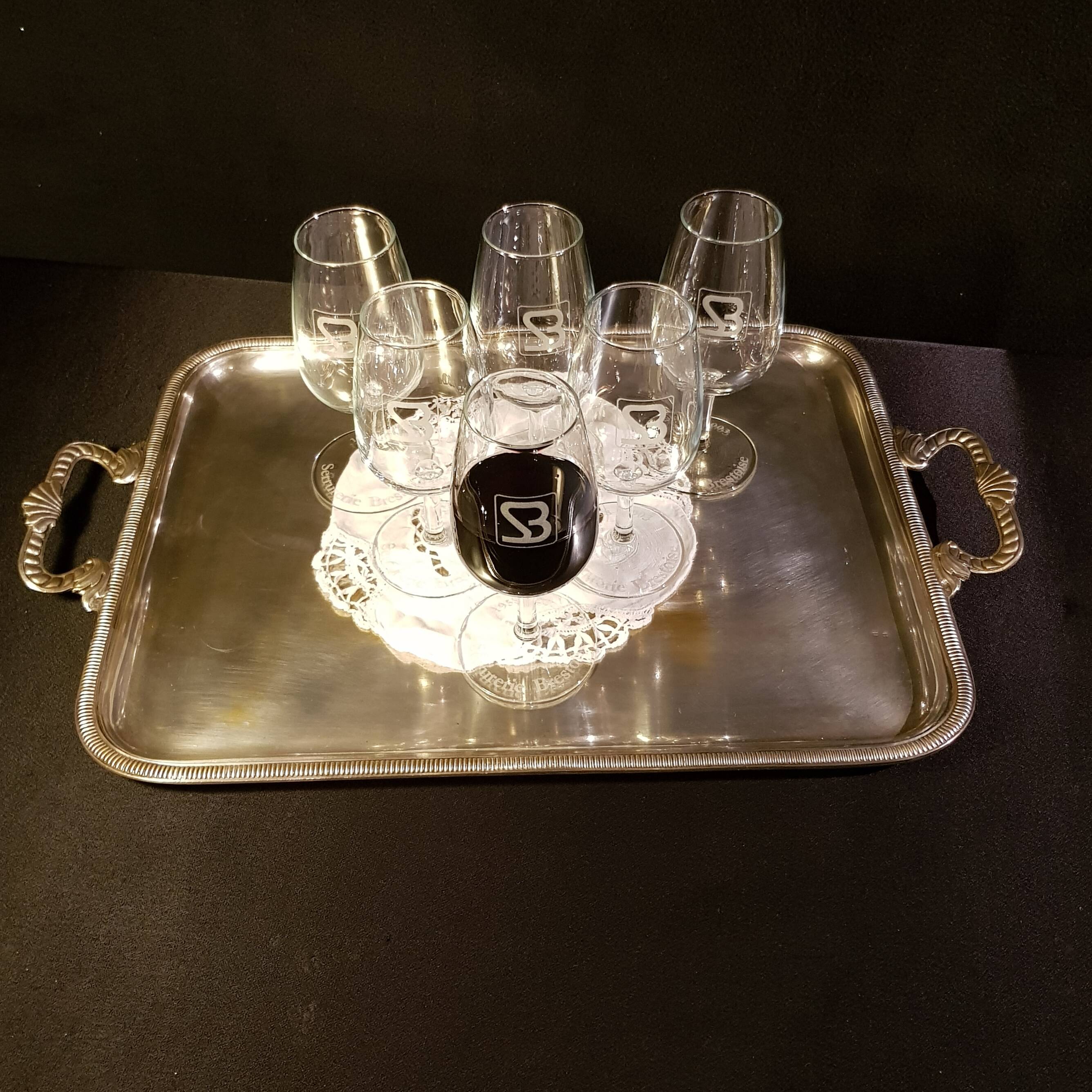 Old silver metal tray