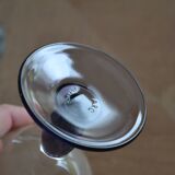 12 verres sur pied bleu et mauve