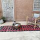 Moroccan carpet red/black - 76 x 253 cm