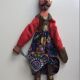 Marionnette asiatique, bois et laiton