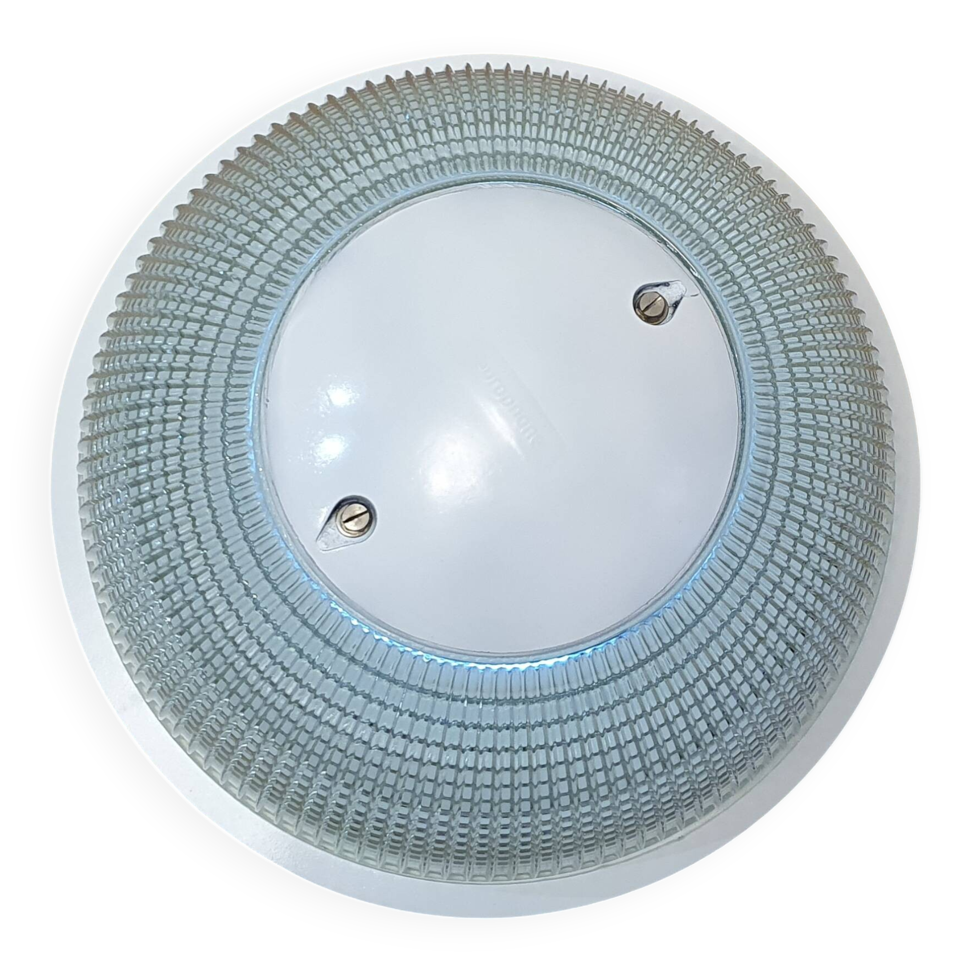 White holophane wall light