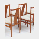 Set of 6 mid century Danish design teak dining chairs by Henning Sørensen