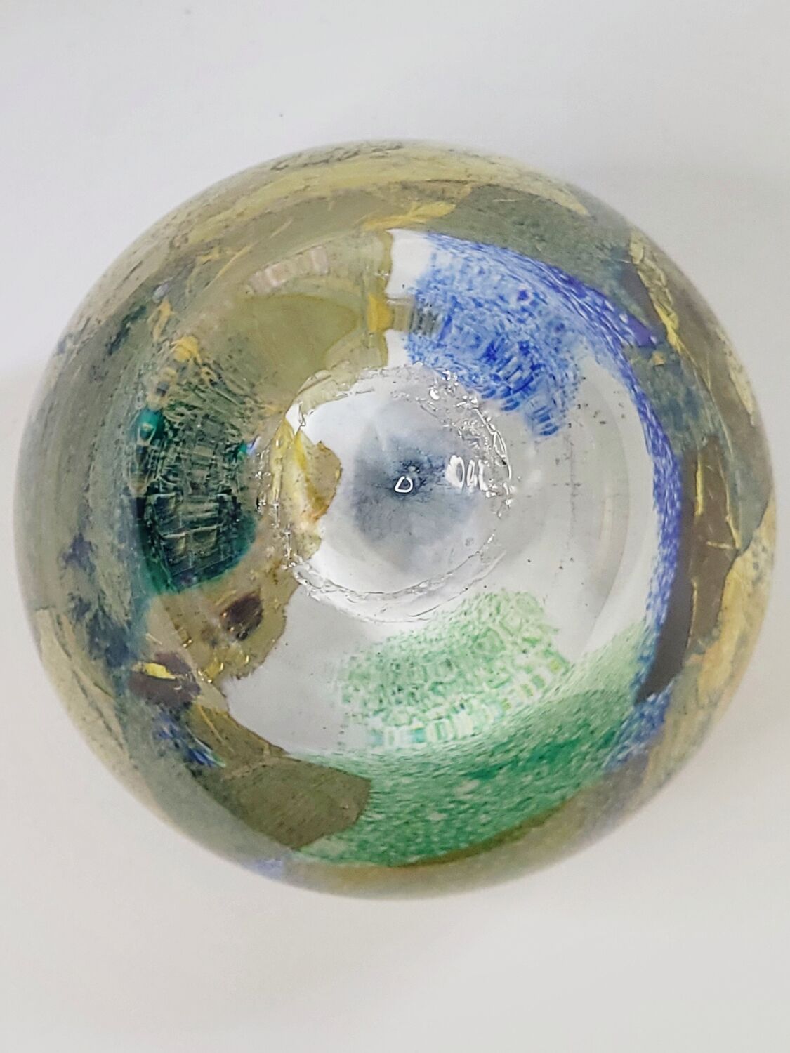 Murano glass vase with gold leaf inclusion, 12 cm, Italy