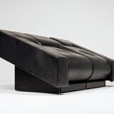 Obliqua two-seater leather sofa, Mario Botta, 1980s