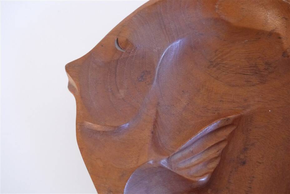 Teak pocket in fish shape 1960