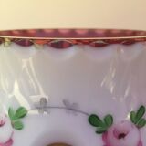 Bohemian crystal vase overlay 1900