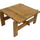 Vintage coffee table pinewood minimalist 1970s design