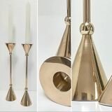 Pair of solid brass candle holders 80