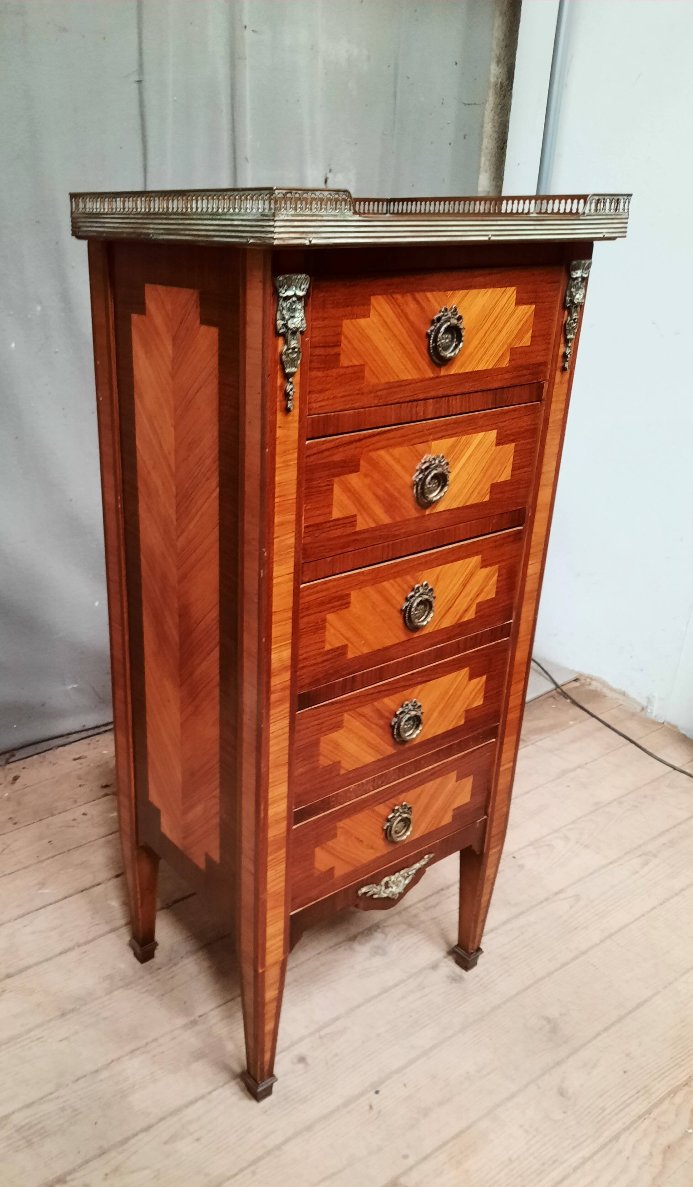 Louis XVI style marquetry chiffonier