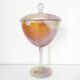 Bonbonnière en verre peint