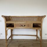 Bamboo and rattan desk