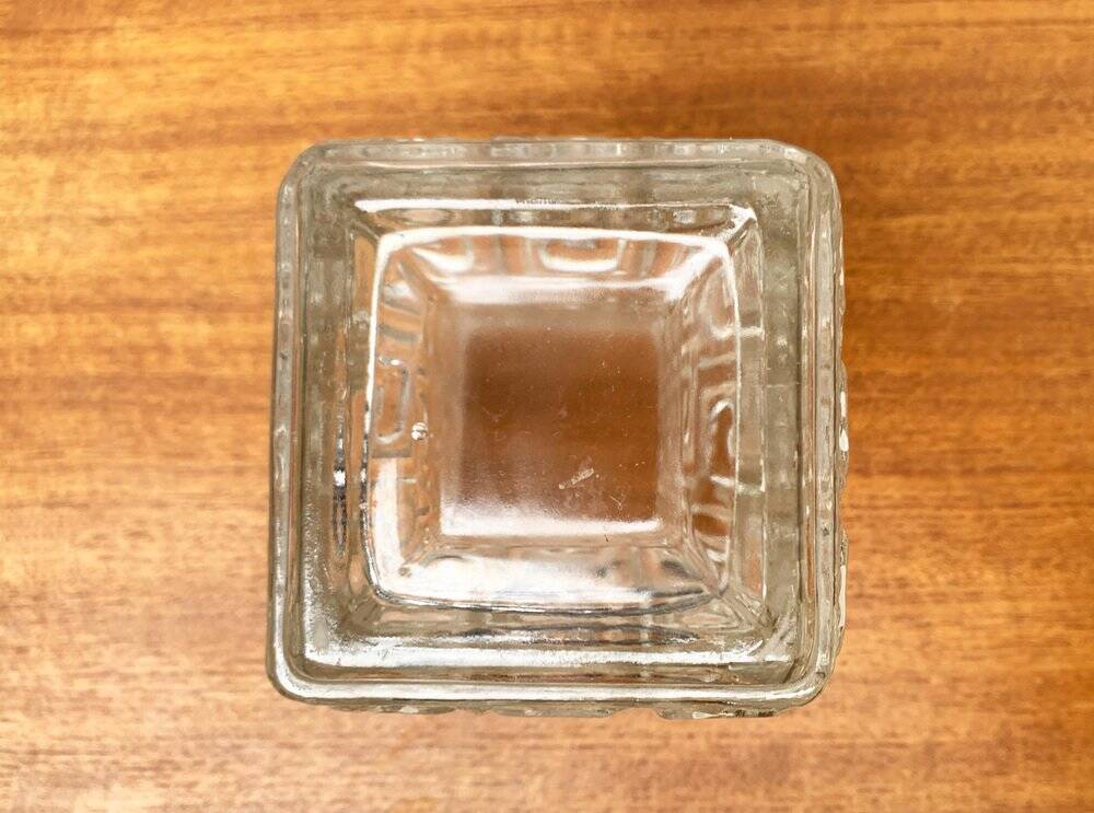 Large Finnish glass block vase from the mid-century by Tamara Aladin for Riihimäki, 1960s.